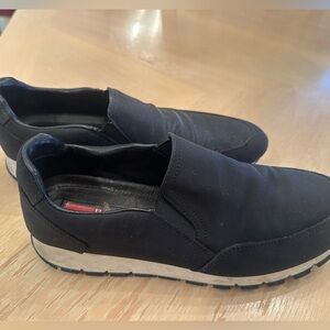 Prada slip on black sneaker shoe size 7 very comfortable